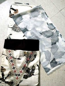 Floral Print Kurti Material