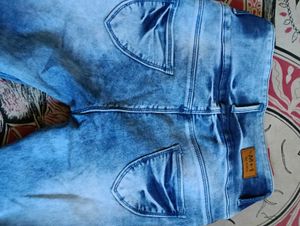 High-Waisted Denim Jeans