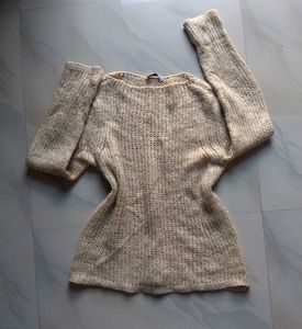 Beige Knit Sweater crochet