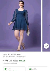 Blue Polka Dot Mini Dress