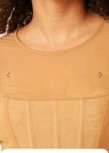 Forever 21 Sheer Corset-Style Crop Top