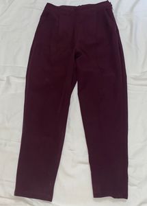 Maroon Colour Straight Pants