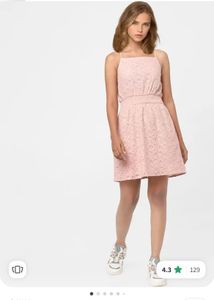 Pink Lace Mini Dress