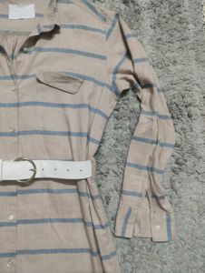 Striped Shirt Dress
