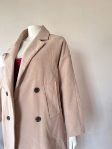 Beige Double-Breasted Coat