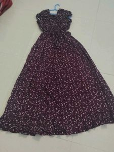 Floral Maxi Dress With Capri