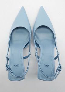 Zara Leather Slingback Heels Authentic 💯