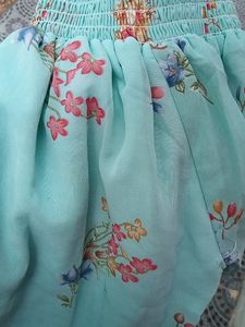 New Sky Blue Jeans Off Shoulder Top💙. Used Once