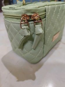Mac Quilted Vanity Bag - Mint Green..