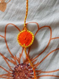 Handmade Crochet Pin - Bright &amp; Unique