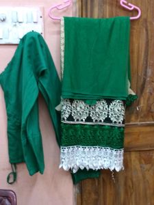 Combo-BrandNewYellow+GreenPrinted&amp;UsedCremKurtaSet