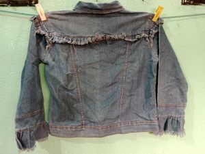Blue Denim Jeans Jacket For Girls