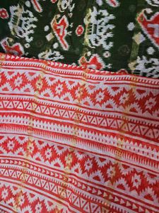 Olive Green Cotton Saree