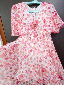 Flared Floral Dress
