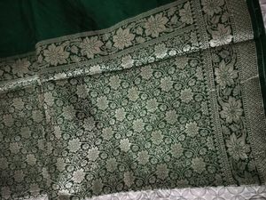 Emerald Green Banarasi Silk Saree