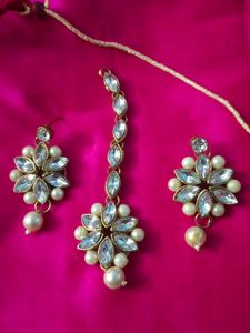 Rhodium Plated Kundan Artificial Stones And Beads