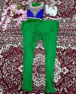 GREEN COLOUR GOWN WITH DUPATTA AND PAN &amp; FREEBIE