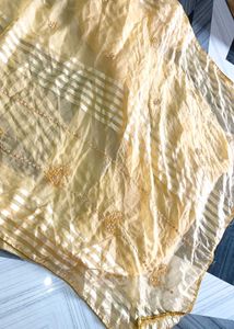 Golden Yellow Saree with Free Leggings