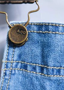 Short Denim Dungaree With Adjustable Straps