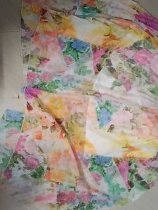 Floral Pleated Skirt