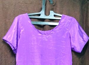 Kurti Blue Chanderi Silk Look Glitter Fancy 34size