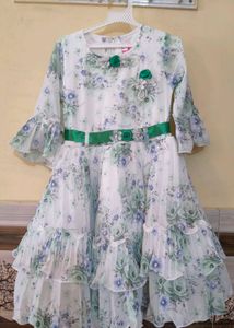 Floral Girls' Party Dress