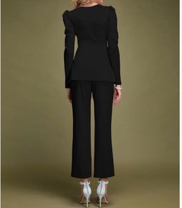Chic Black Pant Suit