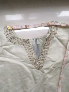 Short Kurti With Dhoti And Organza Duppata