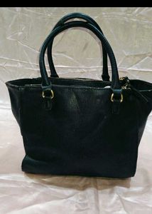 Combo Of Two Luxury Black Leather Handbags