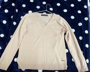 Women Lavender Solid Sweater