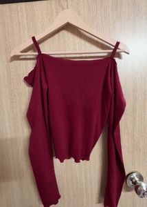 Red Off-Shoulder Top
