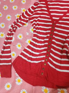 Striped Button-Down Top