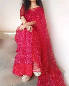 Elegant Red Saree