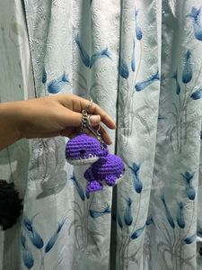 Crochet Whale Keychain