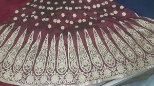 Heavy Work Maroon Dress