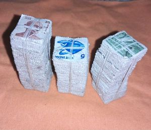 3x500 Vintage Indian Postage Stamp Stack