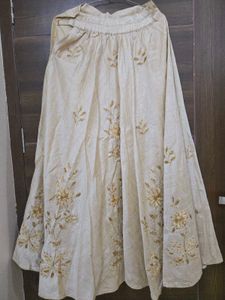 Golden Embroidered Lehenga/ Skirt