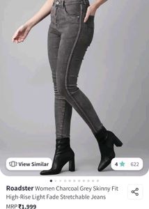 Roadster Charcoal Grey Skinny Jeans