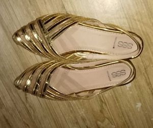 Gold Flats Sandals