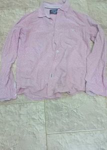 Pink Polka Dot Button Down Shirt