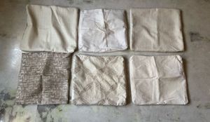 Elegant Neutral Throw Pillow Covers - Set of 6