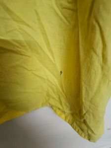 Yellow Cotton Kurta Knee Length