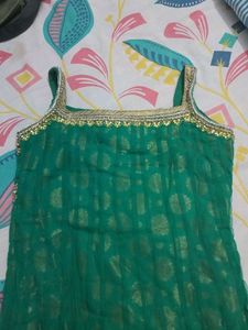 Anarkali Dress With Leggings And Dupatta