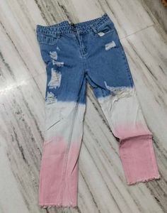 Ripped Ombre Jeans