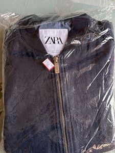 Zara Denim Bomber Jacket