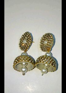 Jhumka earing bridal fancy Stone Rhinestone