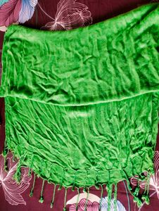 Soft Green Stole with Tassels