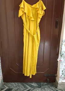 Yellow Frilled Jumpsuit