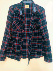 Women Dark Blue Casual Shirt