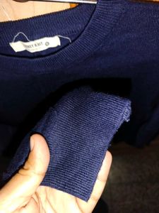 Blue Cropped Sweater